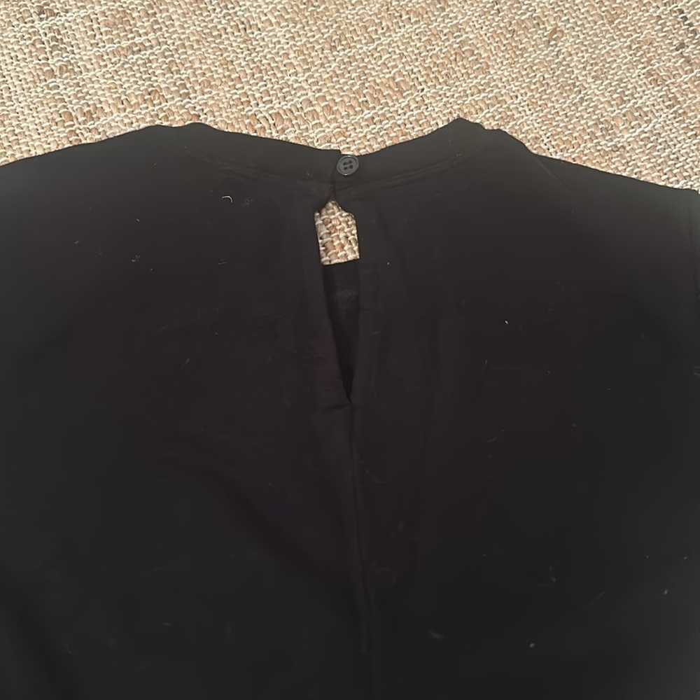 Monrow Black Short Sleeve Drawstring Waist Jumpsuit Small - Picture 5 of 5